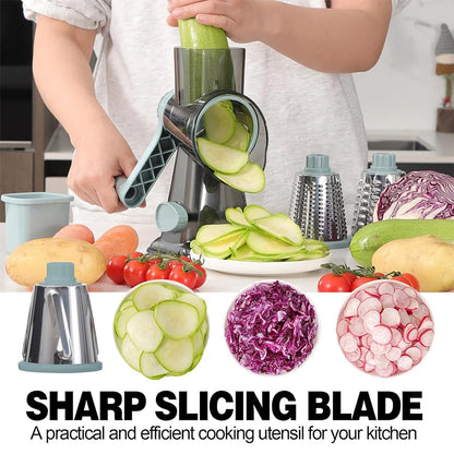 3-in-1 Rotary Cheese Grater & Vegetable Shredder