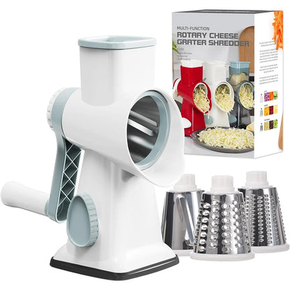 3-in-1 Rotary Cheese Grater & Vegetable Shredder